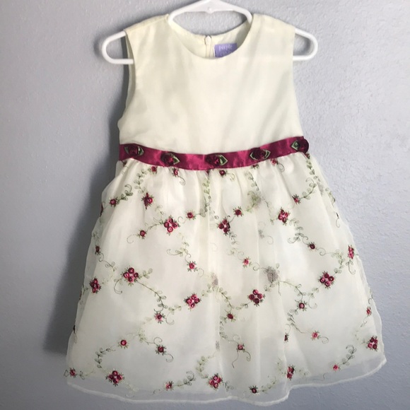 white floral toddler dress